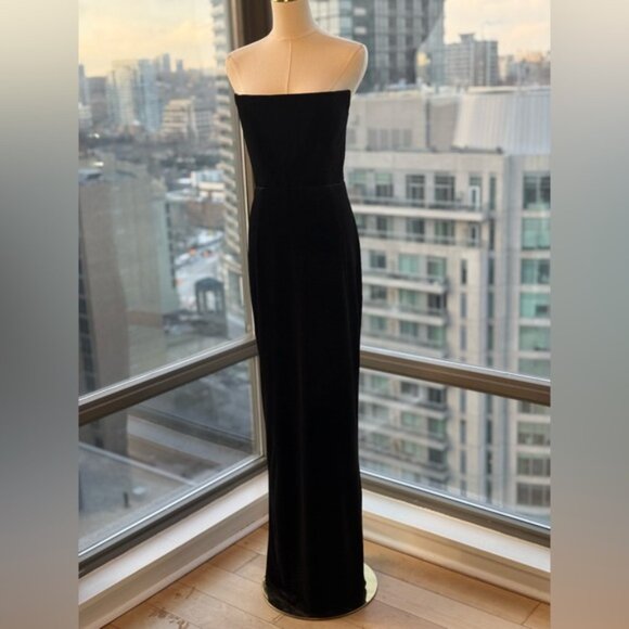 🆕 BRONX & BANCO 🧿 NWOT Florentina Corset Gown, Black Velvet, Sz L US 8 - Picture 7 of 15